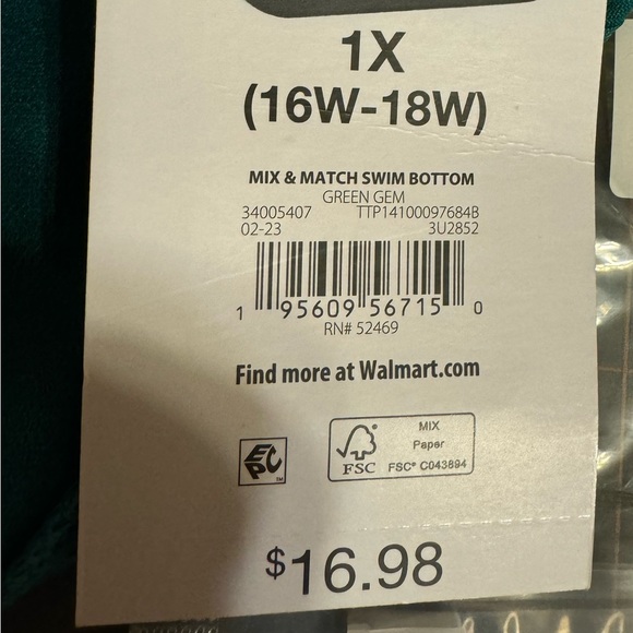 1X Time and Tru swimming bottoms(only) NWT Kelly Green. Great for this summer. - Picture 2 of 7